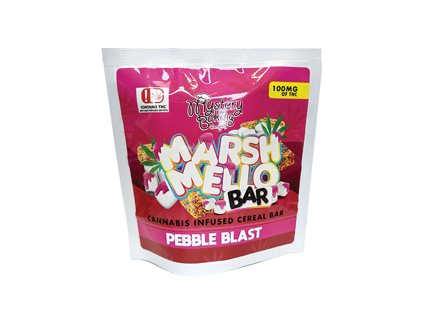 Edibles Magazine Reviews - Mystery Baking Pebble Blast Marshmello Bar - packaging