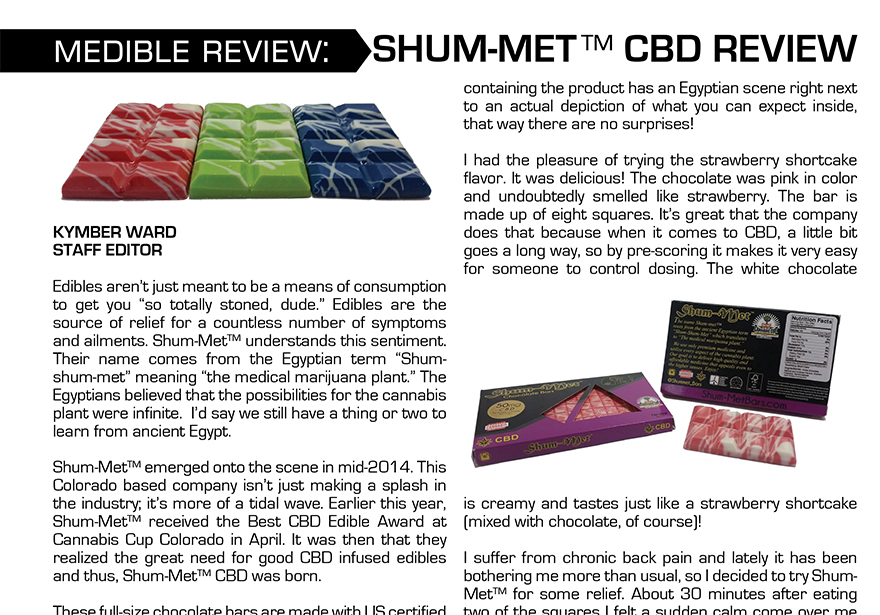 Medible Review: Shum-Met™ CBD Bars | Edibles List | Edibles Magazine