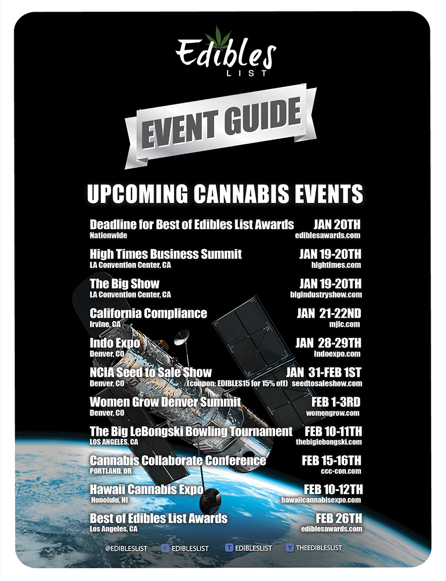 JANUARY CANNABIS EVENT GUIDE