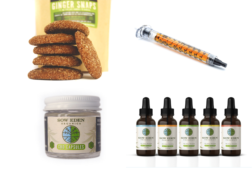 Sow Eden. Ginger Snaps, Capsules, CO2 Oil, Tinctures