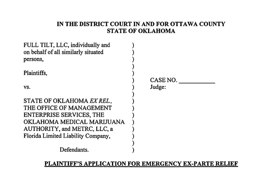 Another Metrc Lawsuit in Oklahoma
